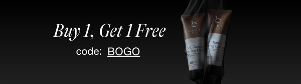 Beauty by Earth Buy One Get One Free collection showcasing clean face cleansers, body washes, and self tanners.