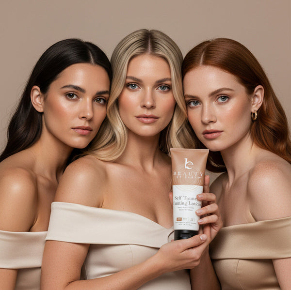 Shop All collection featuring luxury natural skincare, body care, and hair care products displayed in eco-friendly packaging.