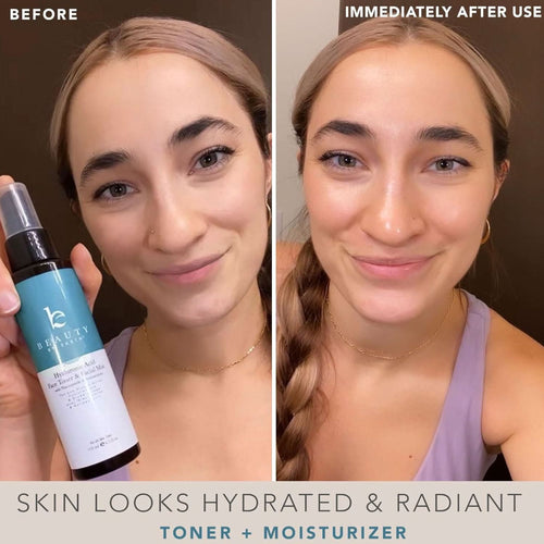 Lotion tonique et brume pour le visage à l'acide hyaluronique