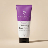 Tube of Beauty by Earth Cleansing Face Scrub on a beige background