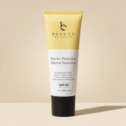 Mineral Body Sunscreen SPF 50 tube, non-nano zinc oxide, luxurious clean skincare packaging