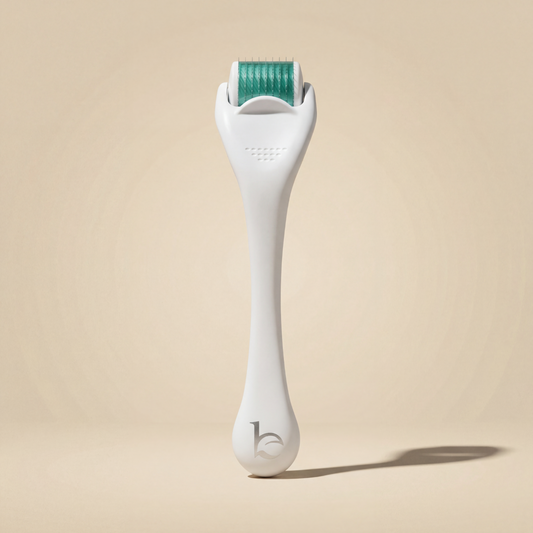 Derma Roller on beige background