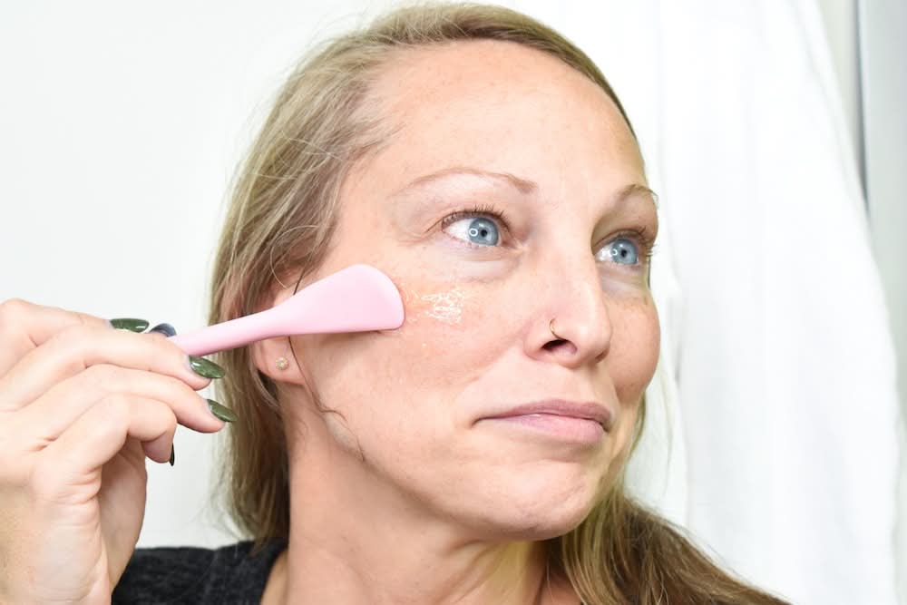 Mask Applicator & Face Brush - Beauty by Earth - Application by Model