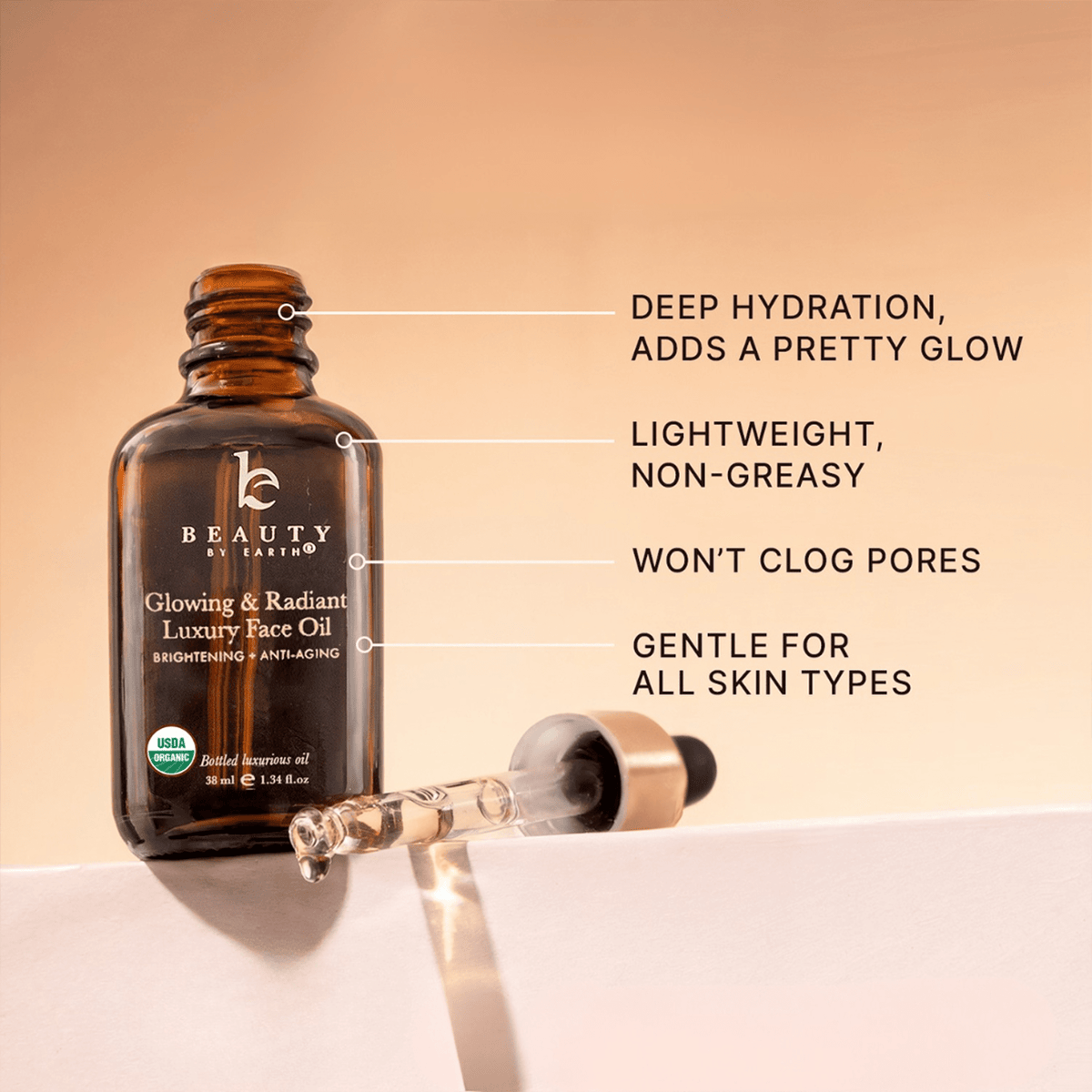 Organic Glow Facial Oil – Argan, Jojoba & Moringa Blend