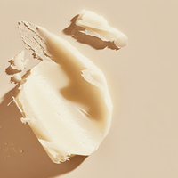 Close-up of beige cream on a beige background
