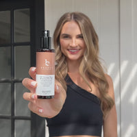 Bruma facial bronceadora con agua autobronceadora
